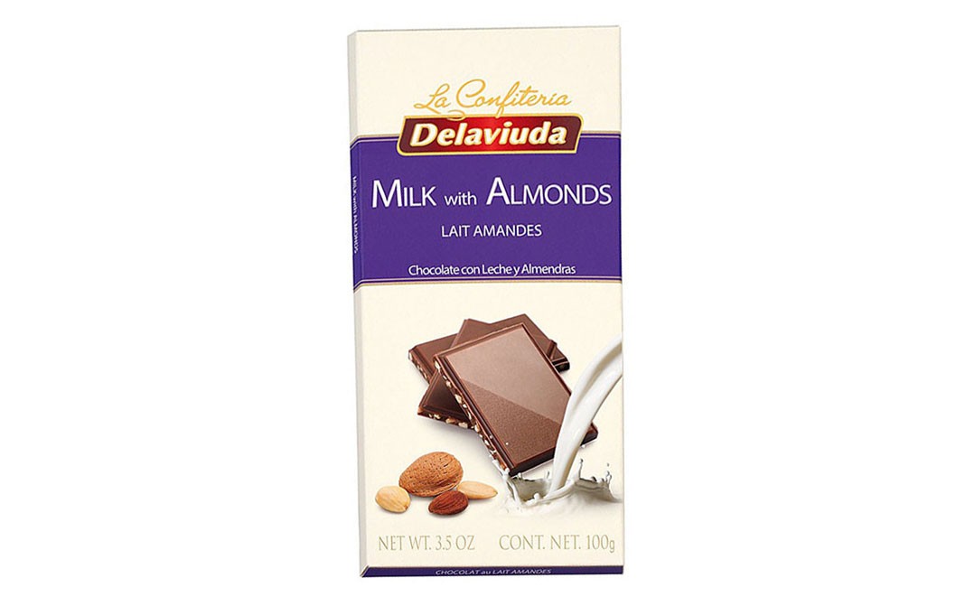 La Confiteria Delaviuda Milk with Almonds Lait Amandes   Box  100 grams
